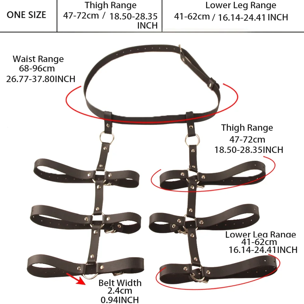 المرأة مثير الرباط حزام ملابس داخلية نسائية من الجلد الساق تسخير الفخذ الرباط Bondgae الملابس الداخلية القوطية الوثن مهرجان الهذيان الزي