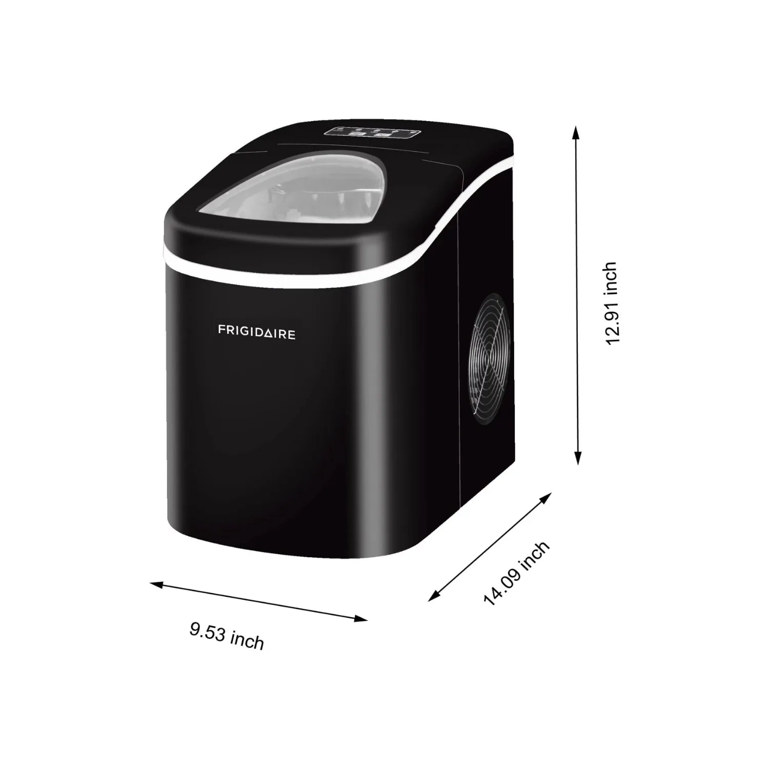 26lb. Portable Countertop Ice maker, Black, EFIC108