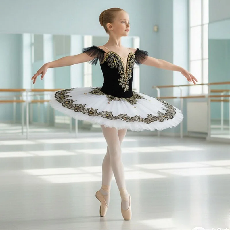 

Girls Professional La Esmeralda Ballet Tutu Dress Pancake Platter Performance Ballerina Party Costume Kids