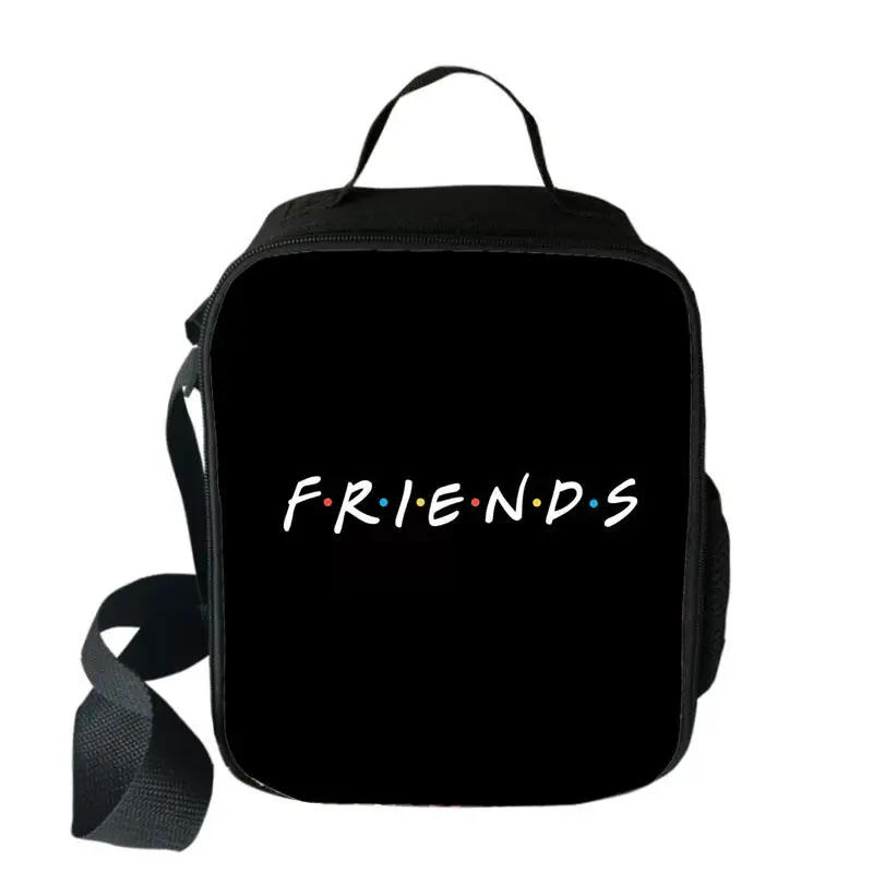Cartoon Cool Crossbody Friends Program telewizyjny Pudełko na drugie śniadanie Izolacja termiczna Torba na lunch z żywnością 3D Drukowane piknikowe izolowane torebki Torby na lód