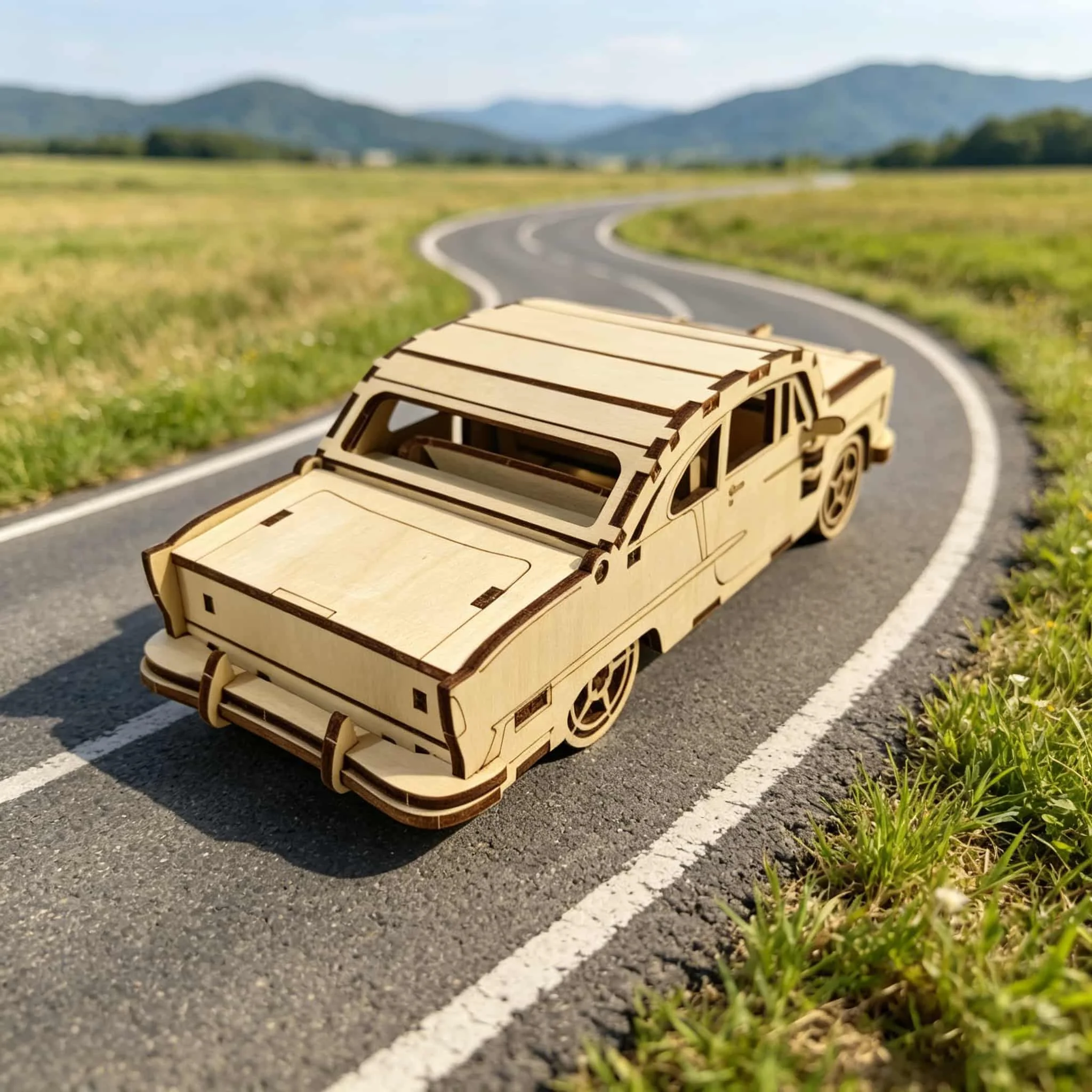 3D Wooden Car Puzzle, DIY Model Kit, Handcrafted Gift, Home Decor, Birthday/Valentine's Day Gift