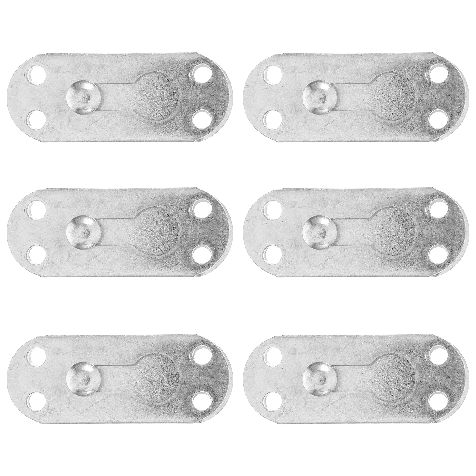 

6 Sets Metal Rail Brackets Frame Hardware Heavy Duty Rail Fasteners Furniture Accessories Thickened Mount Buckle For Wood Bed