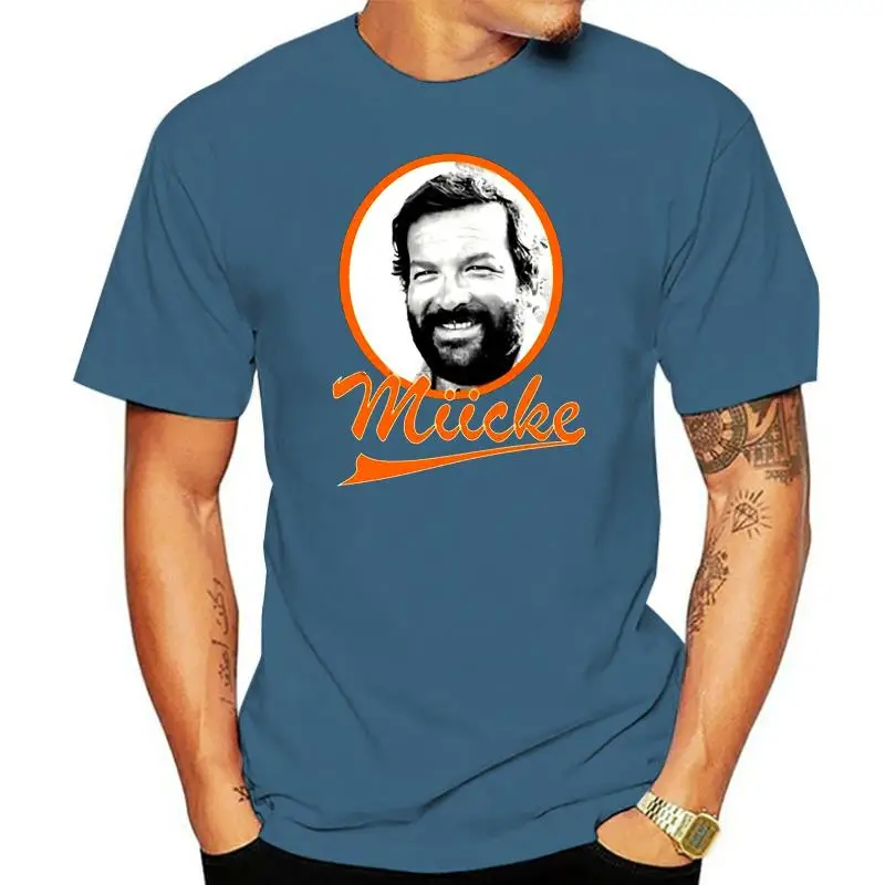 

2025 новая модель Memorial Bud Spencer Мужская белая футболка с круглым вырезом Мужская футболка с низким вырезом CarbonRed AndShirt Мужская