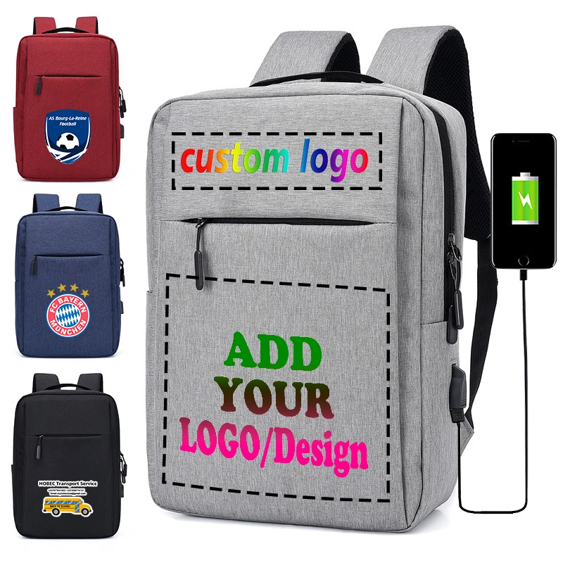 Customized Men Women Travel Bag Laptop Bag Printed With Your Design Logo Picture Surprise Gift Personalized Student School Bag