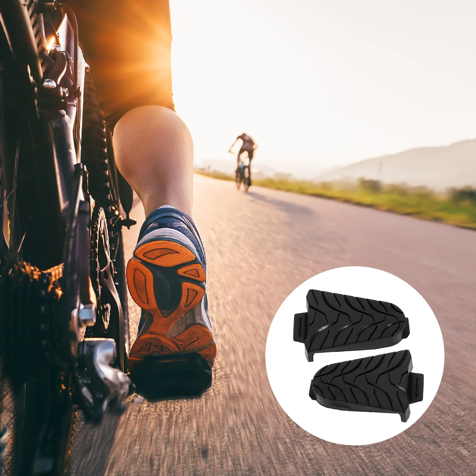 

2Pcs Bike Cleat Cover Lightweight Highstrength Material Road Cycling Protective Gear Easy Install Road Cycling Cleat Cover