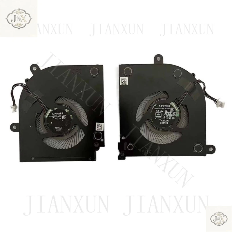 New CPU GPU Cooling Fan For MSI Stealth 15M A11UEK MS-1562 BS5405HS-U4W BS5405HS-U4X Replacement