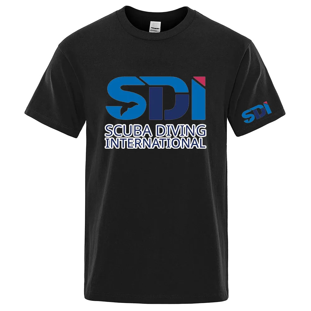 Scuba Diving International SDI Dive Short Sleeve Sport T Shirt Gym Jerseys Fitness Shirts Trainer Running T-Shirt Men Breathable