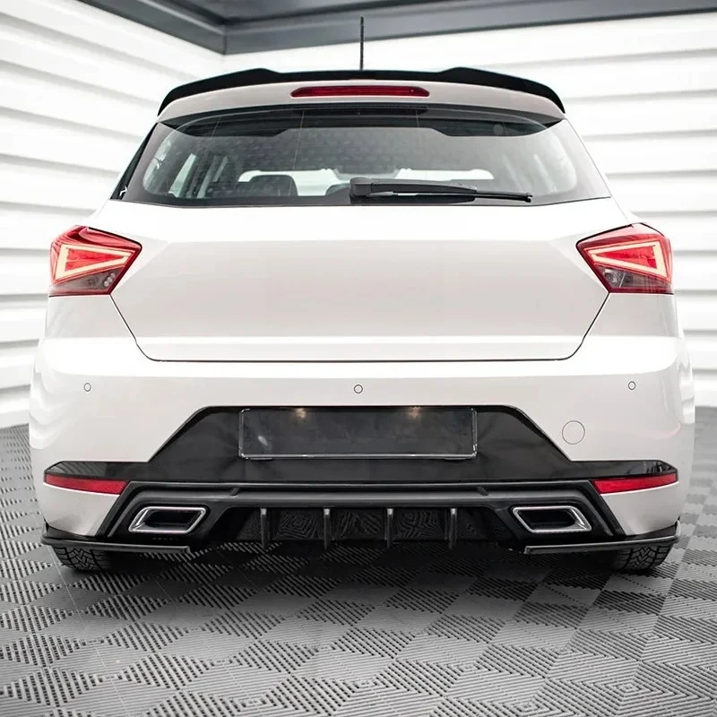MAXTON Style Rear Valance for Seat Ibiza FR / Standard Mk5 2017 - 2021 Car Rear Bumper Diffuser Spoiler Splitter Bodykit Tuning