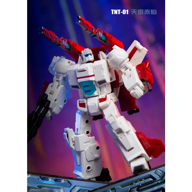 Fábrica de ferro original TNT-01 Auto Man Transformação Guochuang Mecha Tianhuo Nave Espacial KO Amplificação Figura de ação