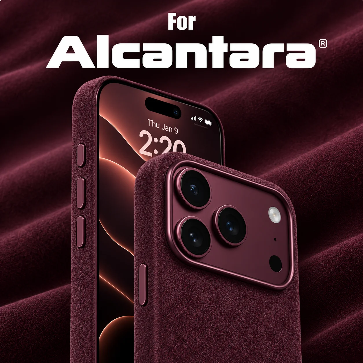 100% Real Italian ALCANTARA Magnetic Case for iPhone 18 17 Pro Max 18 17Pro With MagSafe Case Smart Button Protective Cover