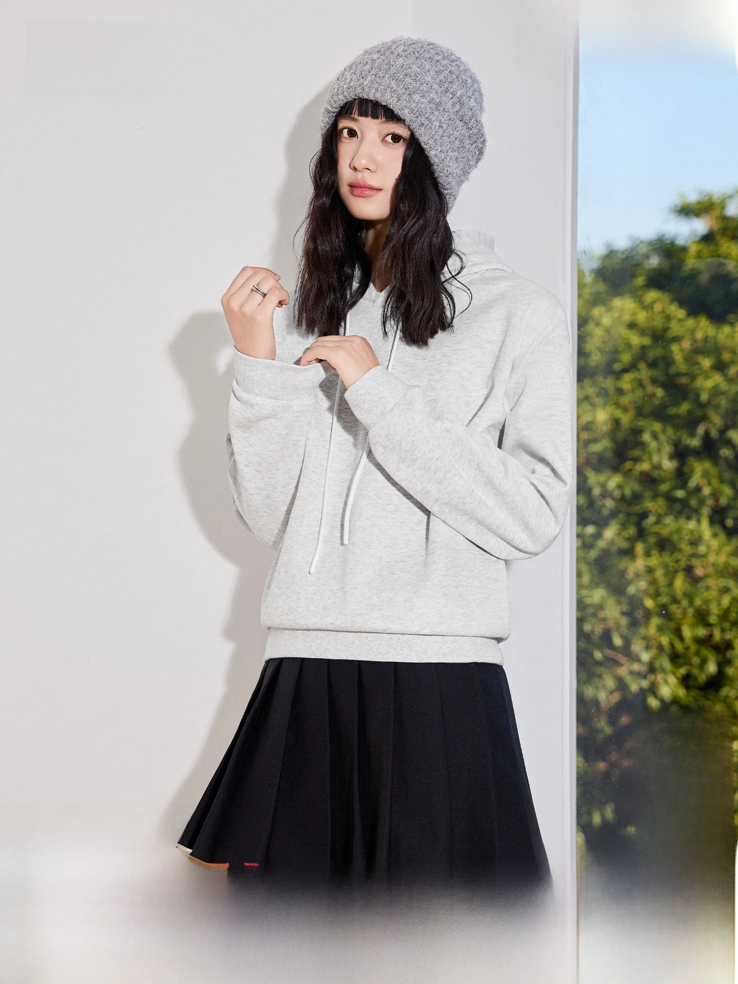 

Женская толстовка-худи свободного кроя для весны и осени, новая, утепленная, модная, в уличном стиле, из хлопка и полиэстера