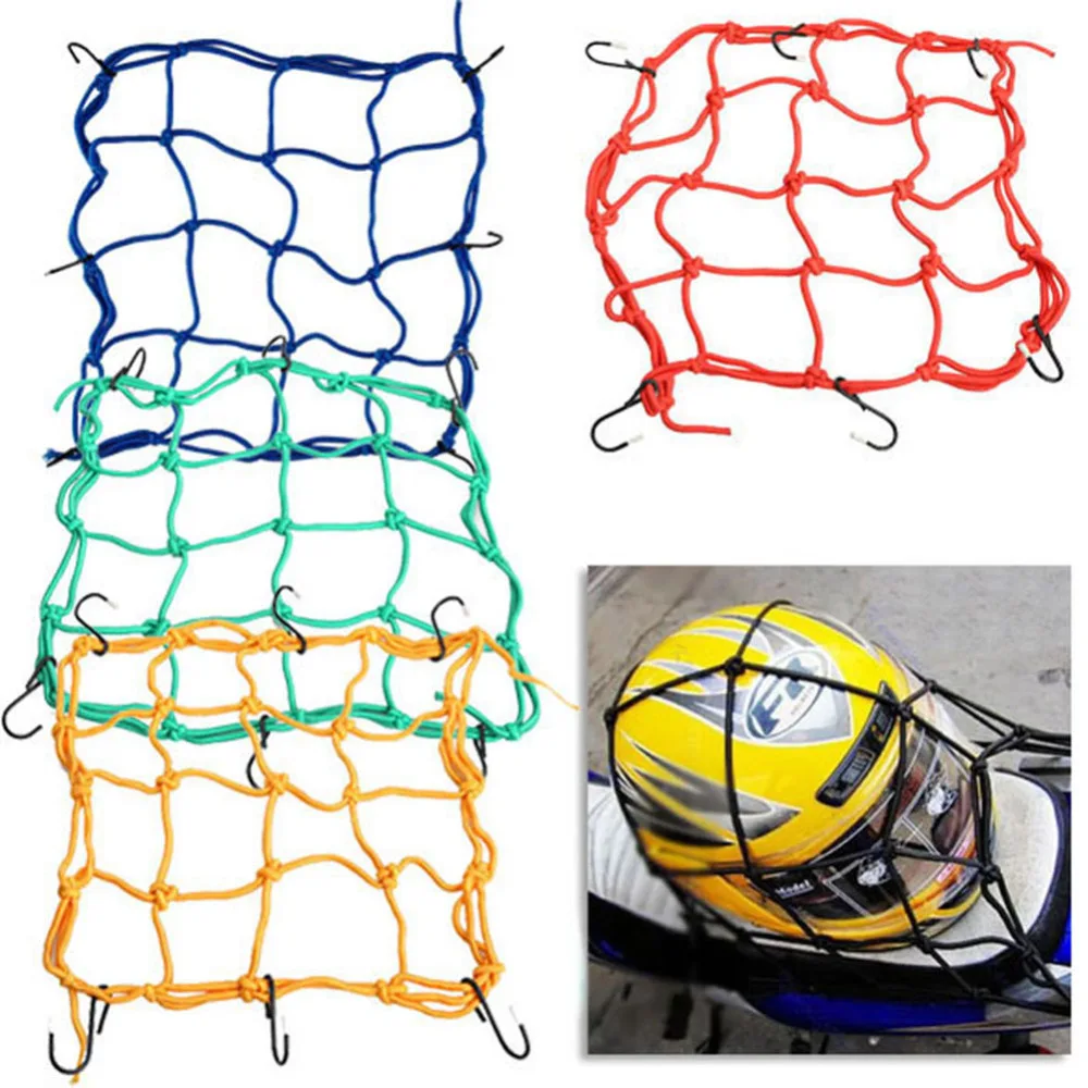 

Motorcycle Modification Fuel Tank Mesh Pocket Helmet Decoration Mesh, Luggage Mesh Pocket Strap Mesh Rope Cover and Debris Net