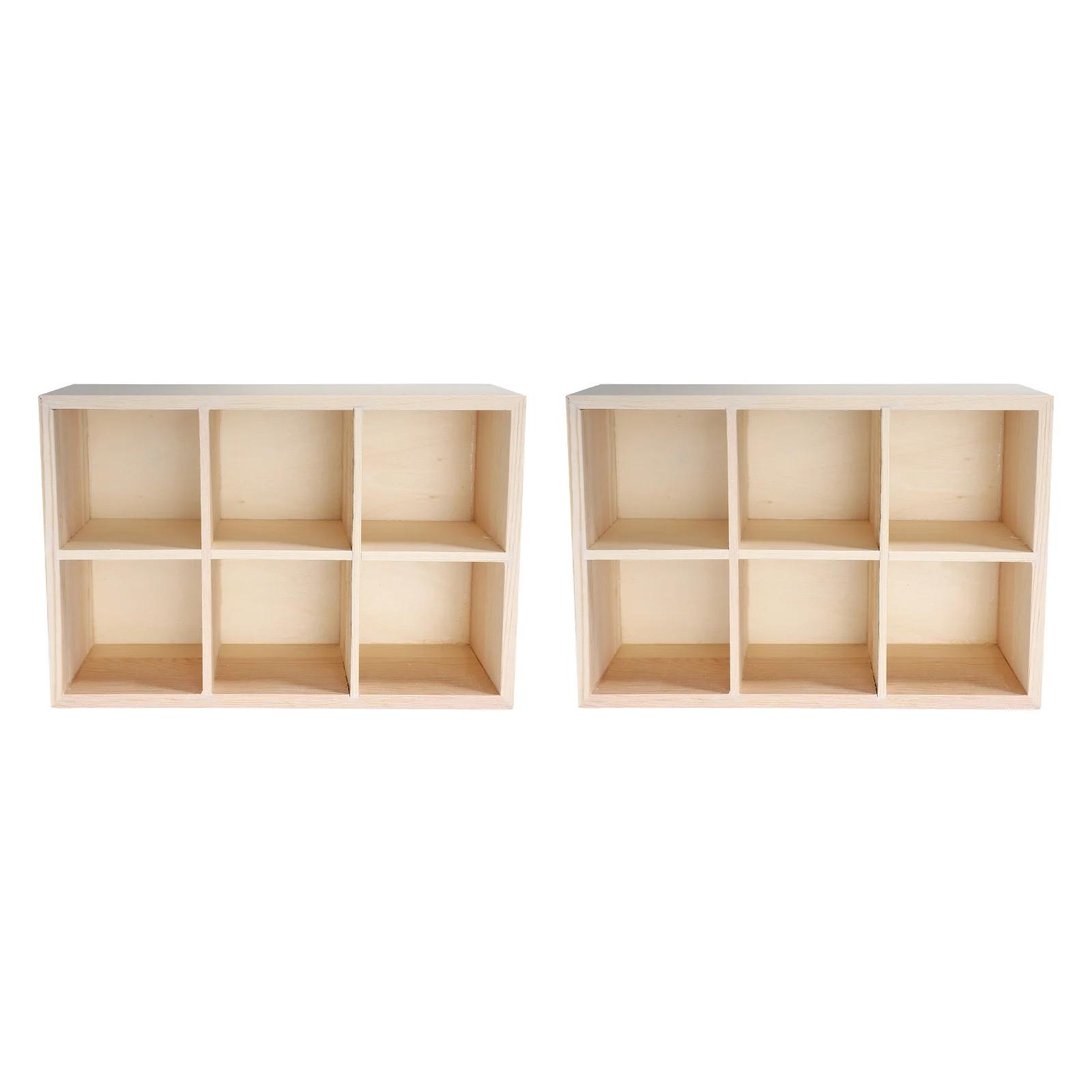 

2 Pcs Desktop Storage Rack Small Stackable Boxes Acrylic Mini Organiser Organizer Wooden
