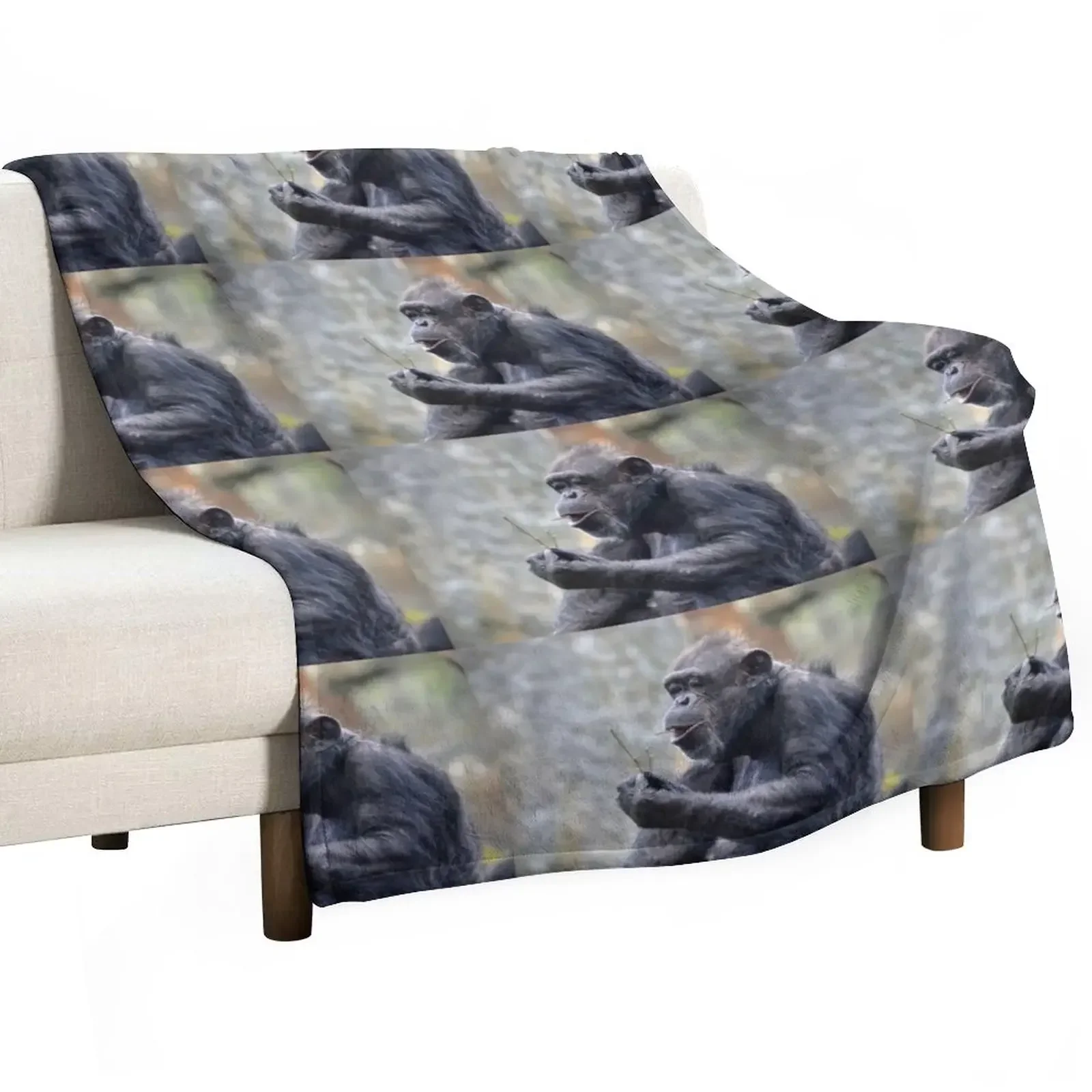 

Chimpanzee Throw Blanket Soft Luxury St Blankets