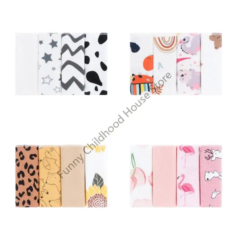 

Набор D0LA 4pcs Baby Hand Wasel с забавным мультфильмом Multoclospe Washcloth