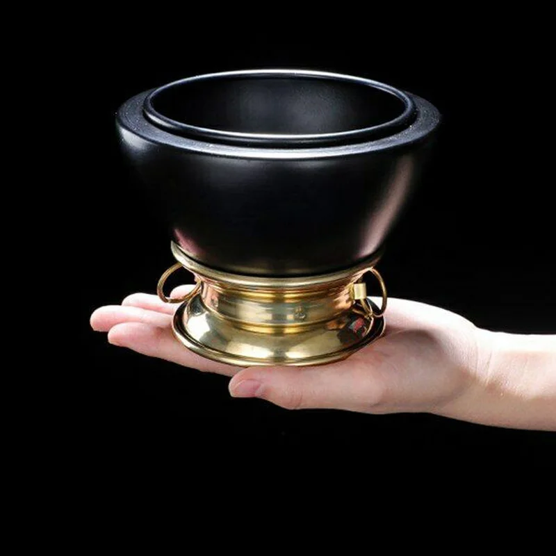 

13 см монах Alms предлагает подставку для начинающих, чаша для Alms, тибетские буддийские принадлежности