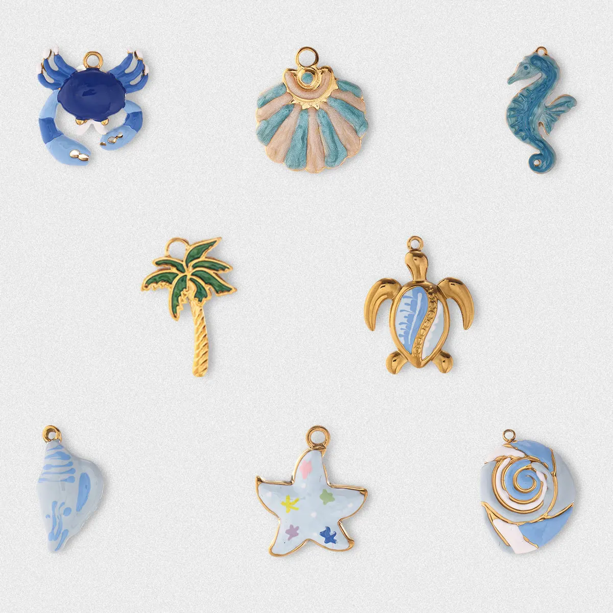 

3 шт., титановая сталь, океанская эмаль, подвеска, ожерелье «сделай сам», заколка для волос, женские ювелирные аксессуары