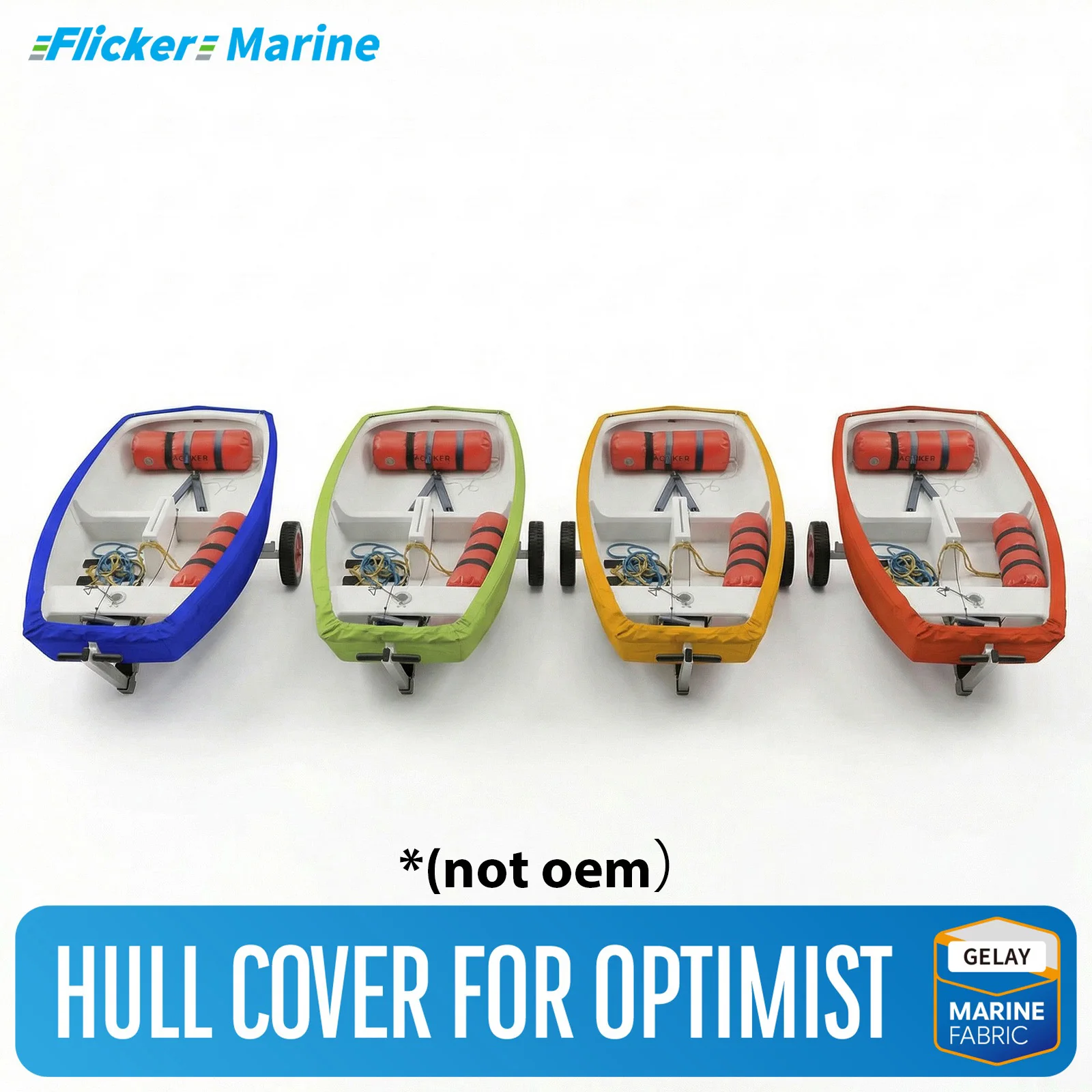 Housse de fond multicolore compatible avec le bateau Optimist, housse de coque en polyester durable, housse de protection résistante aux UV, 4 couleurs
