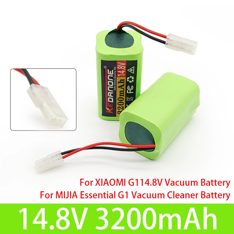 

4S1P 14.4V 3200mAh 18650 Lithium Battery Pack ,For XIAOMI MIJIA Mi Robot Vacuum-Mop Essential G1 MJSTG1，SKV4136GL R30 R35