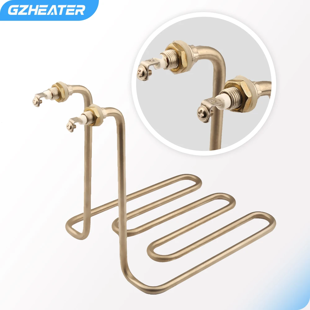 GZHEATER 3U Stainless Steel Fryer  Heating Tube 220V 2500W Electrical Heating Element for Electric Frying Pan