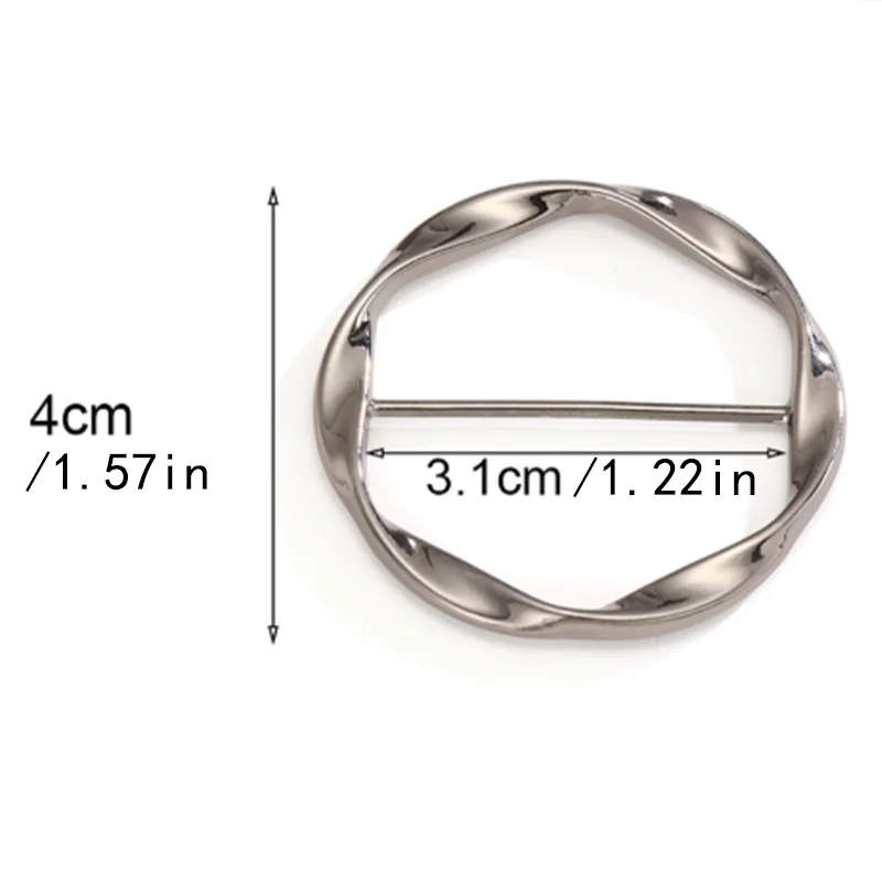 5pcs/set Multipurpose Shirt Ring Belt Buckle Belt and Scarf Adjuster Slim Belt Fashion Accessories Scarf Buckle