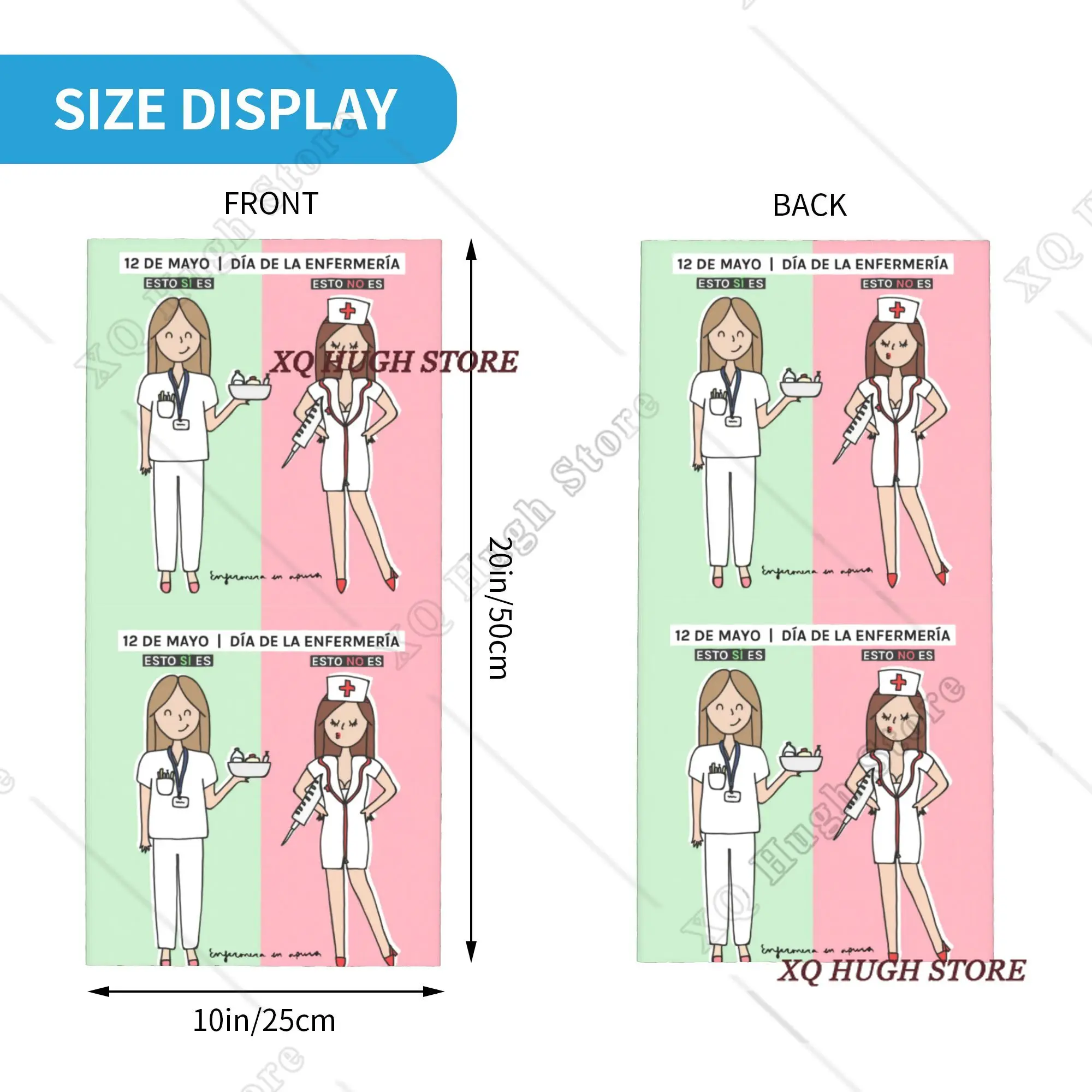 Custom Enfermera En Apuros Cartoon Doctor Nurse Bandana Neck Gaiter for Ski Cycling Men Women Wrap Scarf  Balaclava Warmer
