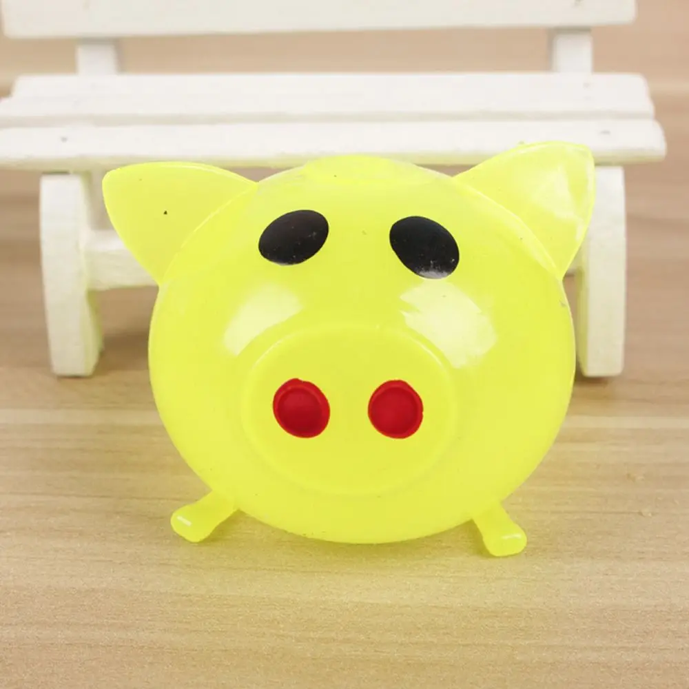 Pig appiccicoso Testa di maiale Palla d'acqua Giocattolo Splat Palla d'acqua Giocattolo di sfiato Jello Maiale Agitarsi Giocattolo Carino Divertente Jello Maiale Sfiato Giocattolo Giocattoli per bambini