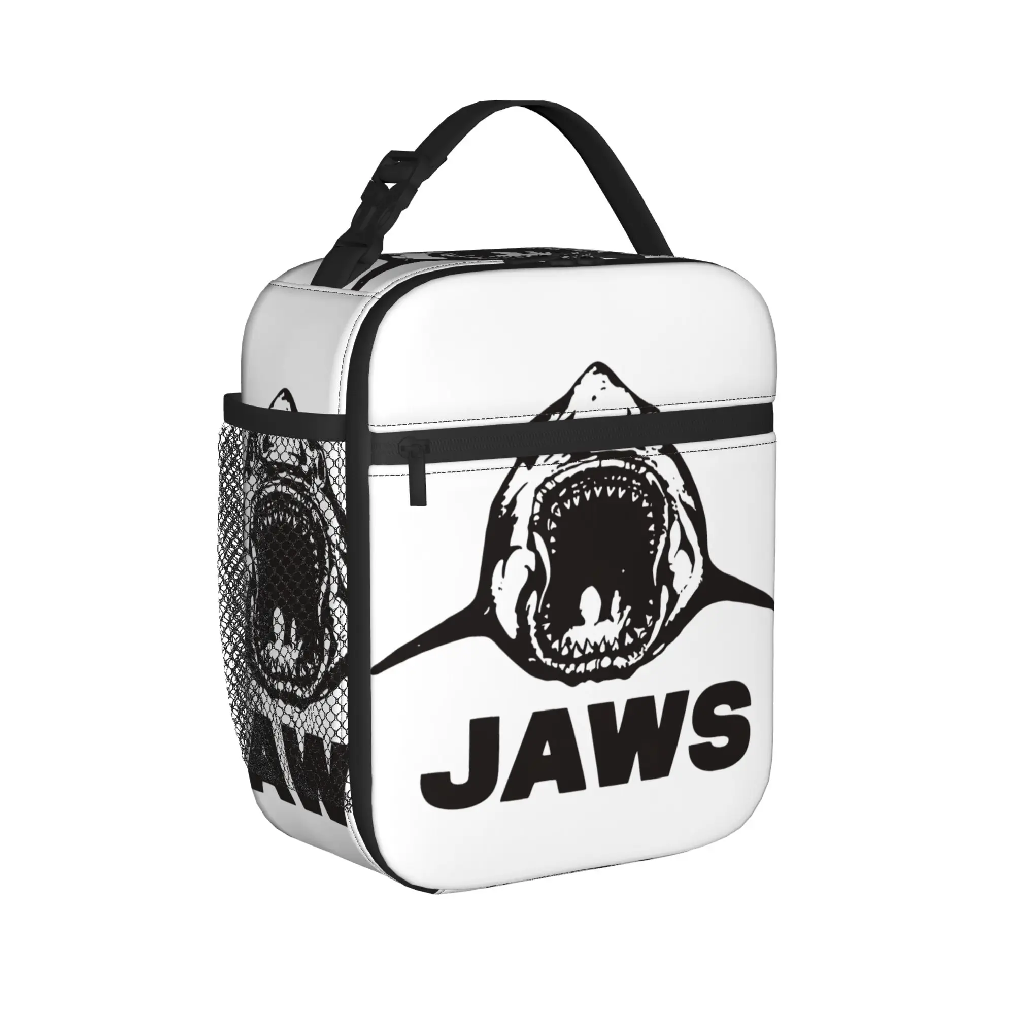 JAWS shark Movie Lunch Bag  School Lunch Box For Girl Boy Leisure Graphic Thermal Tote Handbags Oxford Portable Cooler Bag