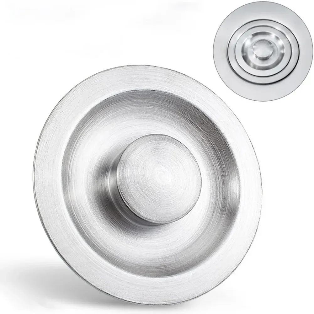 Bouchon de Vidange en Acier Inoxydable pour Cuisine, Couvercle d\'Évier, Filtre de Proximité Intégré, Accessoires Universels