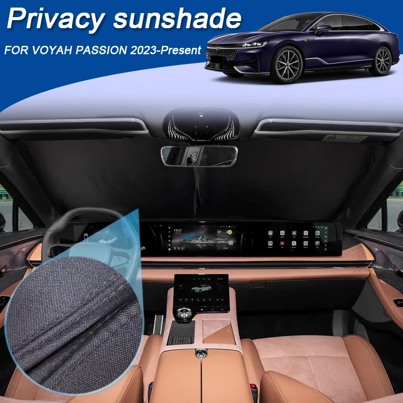 

Автомобильный солнцезащитный козырек на черное окно для VOYAH PASSION 2023-настоящее время, автоматическая защита от УФ-лучей, теплоизоляционная защитная крышка, аксессуар для интерьера