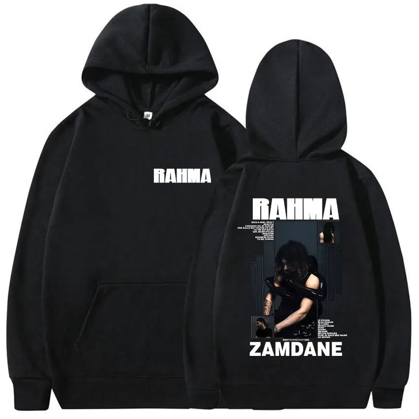 

Рэпер Zamdane RAHMA Tour 2025, толстовка с принтом, мужская свободная одежда в стиле хип-хоп, толстовка для фанатов, унисекс, флисовый пуловер большого размера с капюшоном