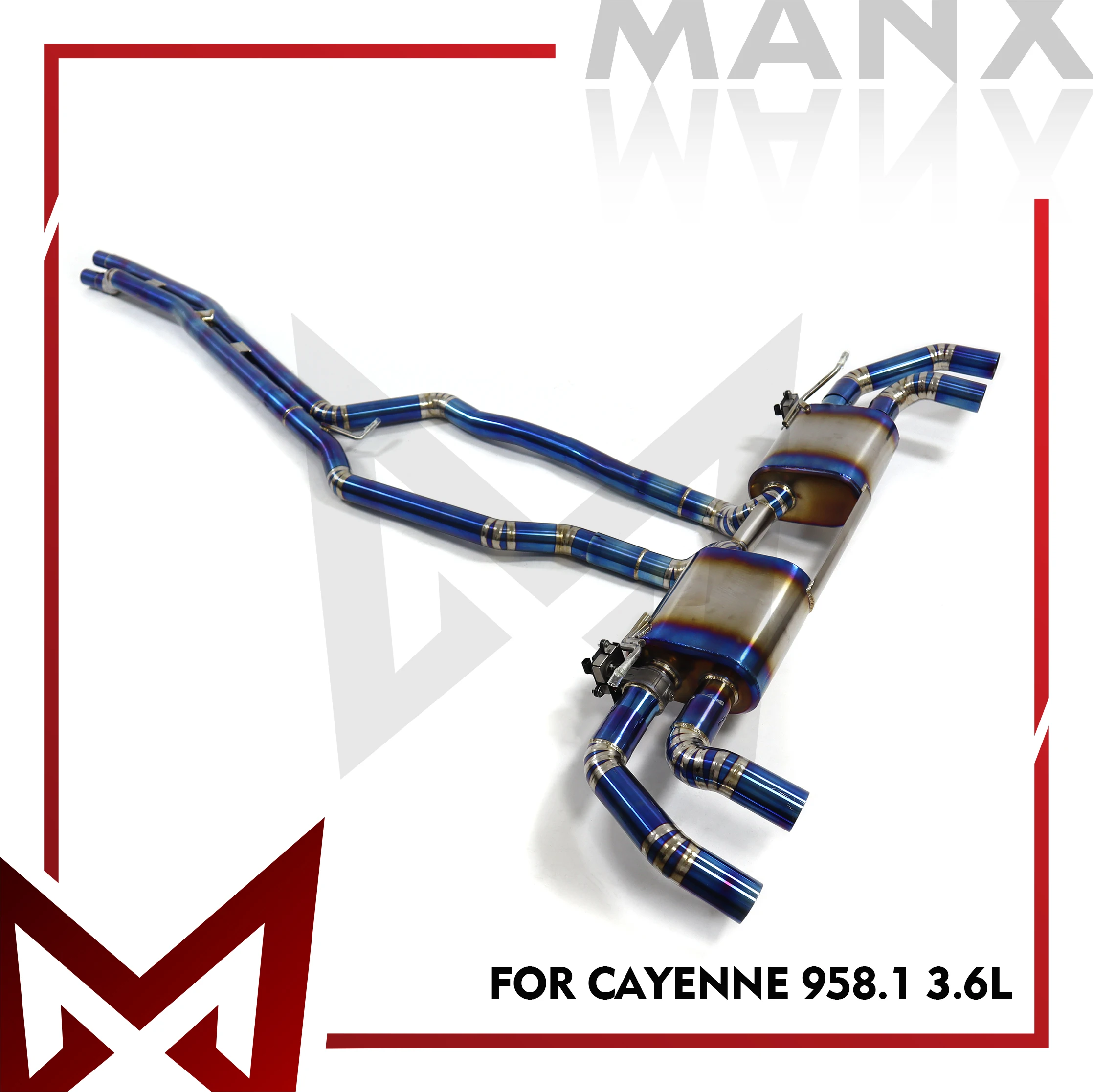

MANX Exhaust system for Porsche Cayenne 958.1 3.6L GTS 958 4.8L Catback pipe Electronic valve two performance Muffler