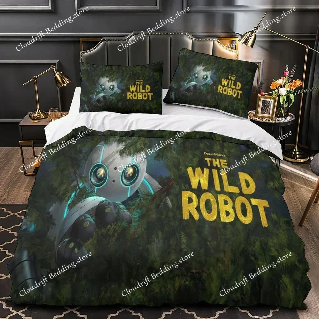 

Cartoon The Wild Robot 3D Printed Duvet Case Pillowcase Bedding Set Twin Full Queen King Size For Bedroom Decor Luxury Gift026