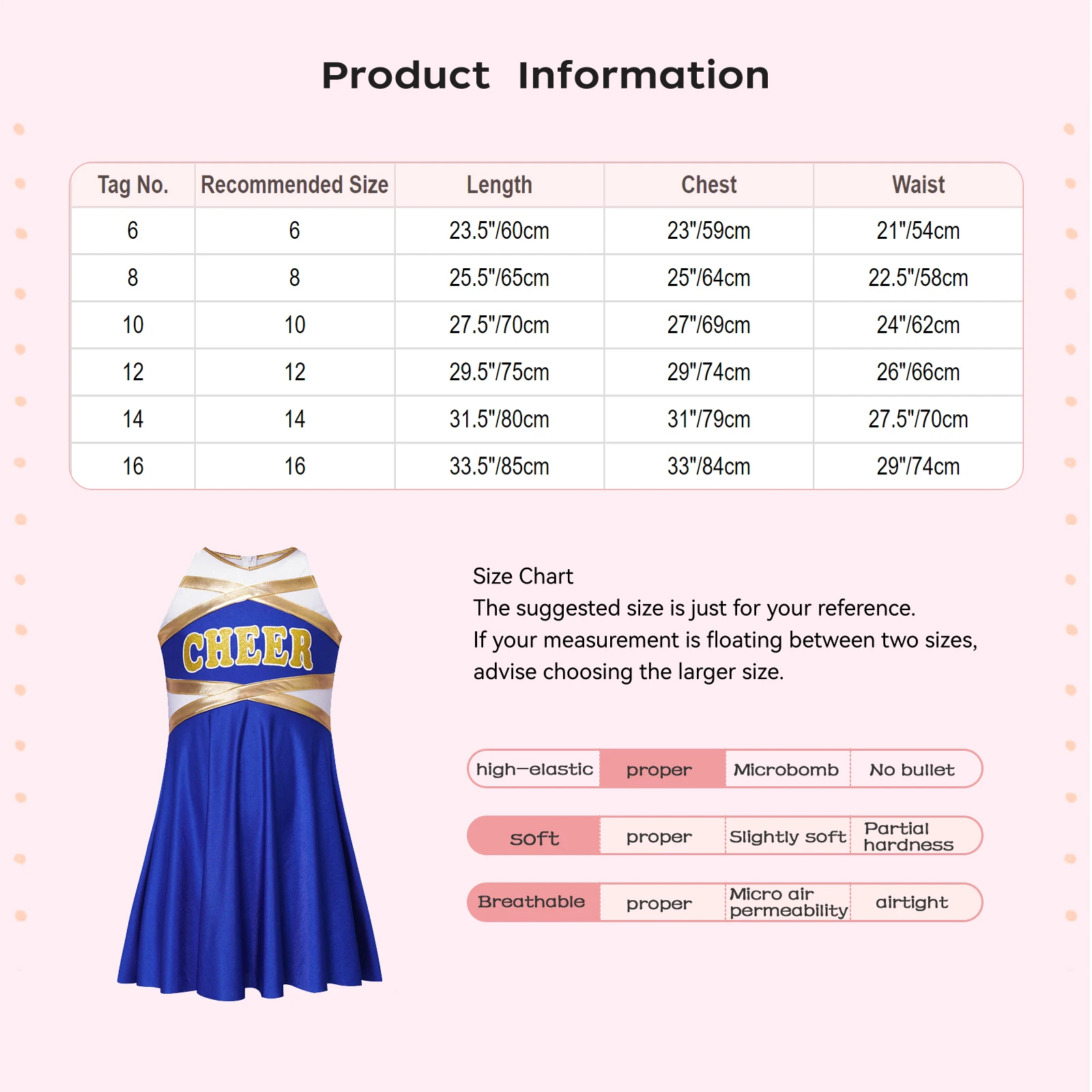 Kids Girls Cheerleading Uniforms Cheer Dance Outfit Cheerleader Cosplay Costume Children Rhinestones School Cheerlead Dress