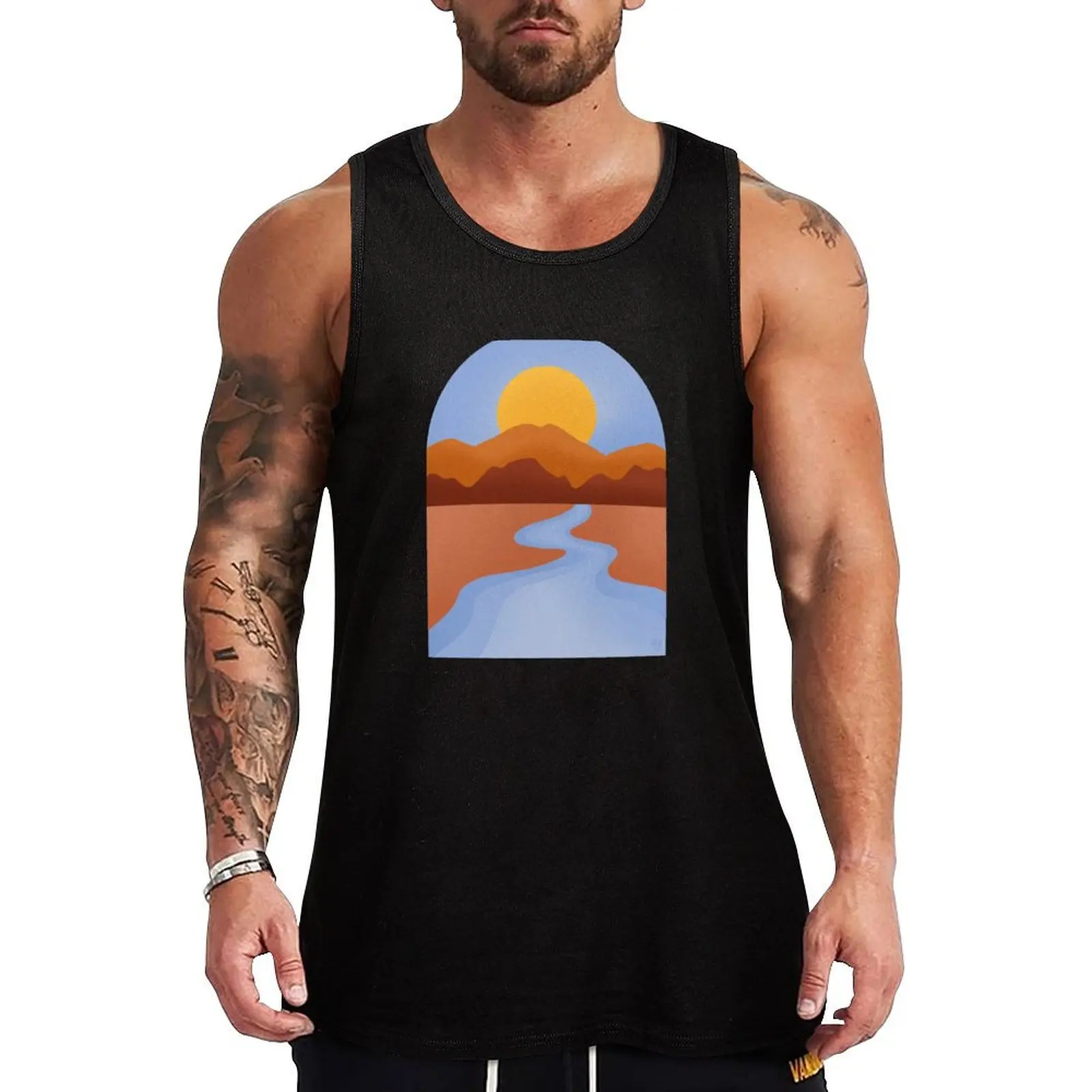 

Sunset Arch Tank Top Men's gym clothing Working vest