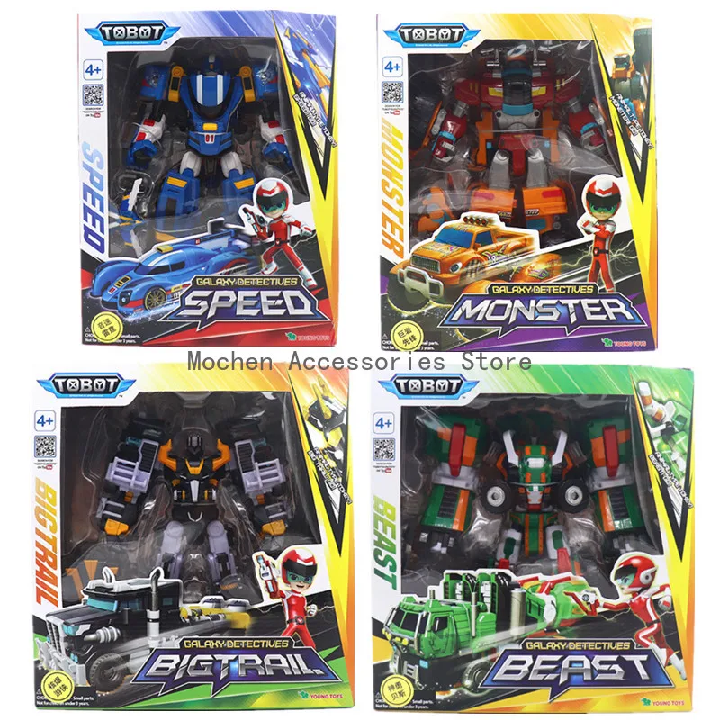 Korean Original Tobot Transformes Robot Galaxy Detectives Beast Bigtrail Ornament Deformation Vehicle Action Figure MasterV Toys