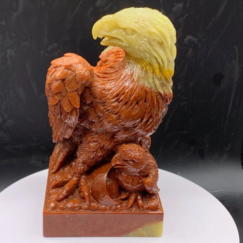 

Indian safflower stone big print purely hand-carved, seal carving