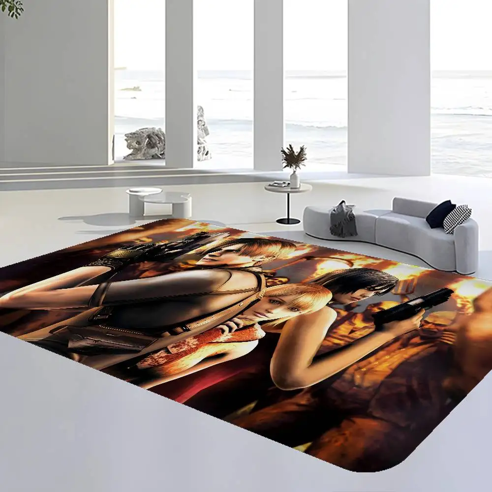 R-Resident Evil Games سجادة أرضيات على الطراز الشمالي ممسحة منزلية للحمام والمرحاض سجادة ديكور لغرفة النوم والفندق