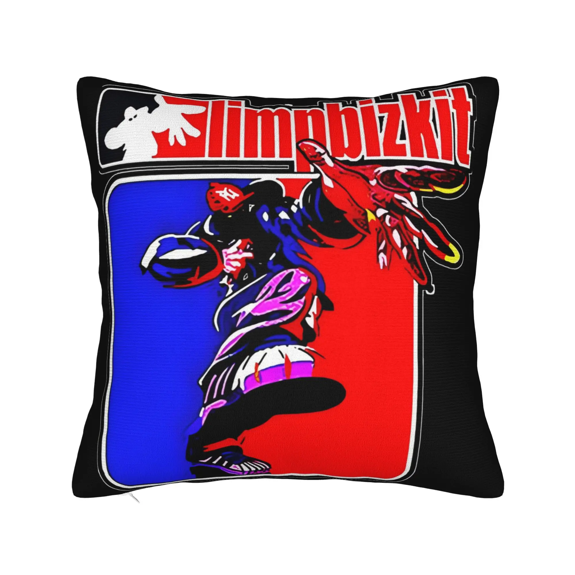 Limp Bizkit Art Square Pillow Covers Polyester Room Rap Rock Cushion Case Creative Decorative Throw Pillow Case 45*45