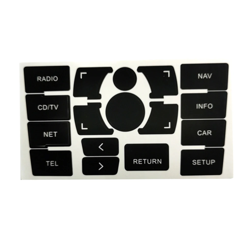 Car Interior Repair A8 D3 Clima Panel Decals Button Repair Kit White Lettering Black Overlay High Quality Material