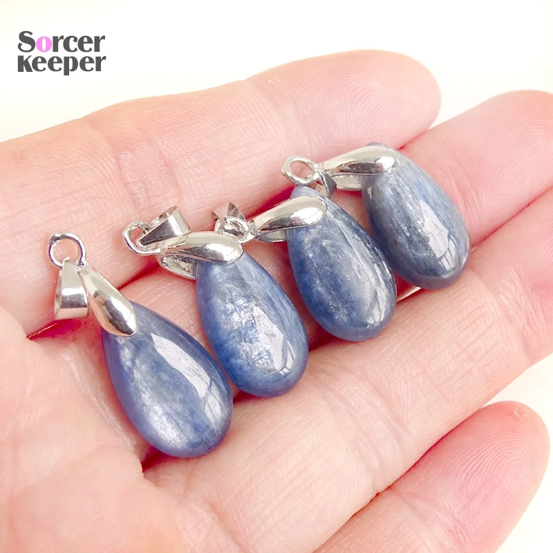 1Pcs Genuine Natural Kyanite Gems Stone Fashion Ladies Crystal Pendant for DIY Making Charm Necklace Jewelry Accessories BO672