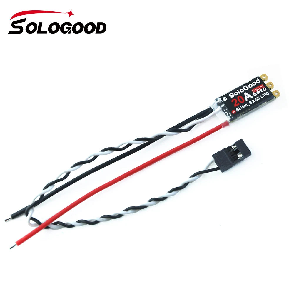 SoloGood BLHeli_S 20A ESC DSHOT 20A ESC BLHeli_S Speed Controller 2-5S for FPV Raing Drone