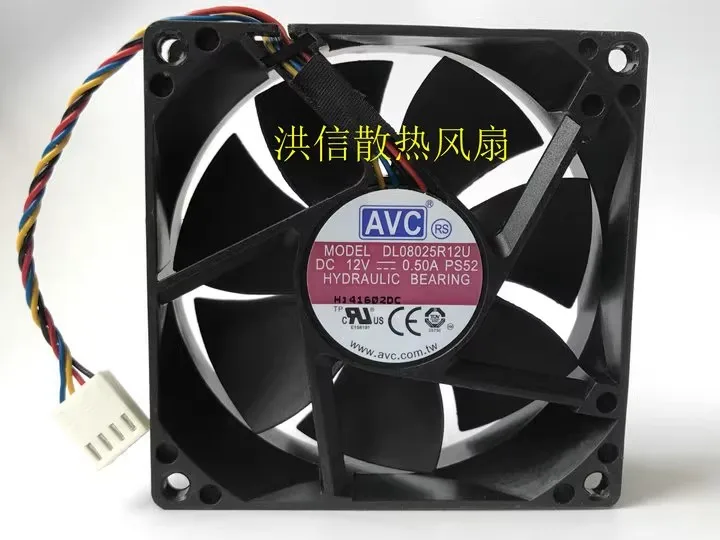 

Free shipping original 8025 DL08025R12U 12V 0.50A high air volume PWM four wire speed control CPU fan