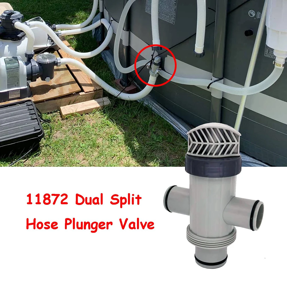 Accessories Plunger Valve 11872 1pcs Dual Split For Ground Pools For Intex Gray Hose Connector Multi-functional