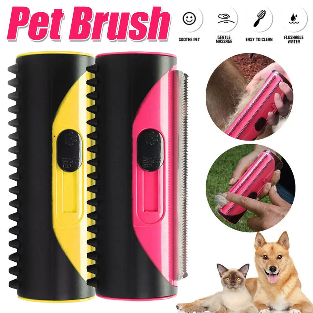 

Pet Dog Hair Comb Hair Removal Combs Lint Roller Dog Cat Puppy Cleaning Brush Cats Sofa Carpet Hair Shedding Trimmer Deshedding