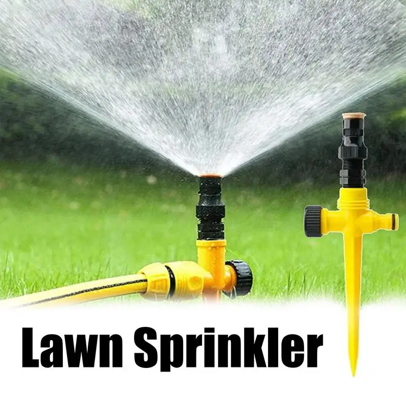 

Adjustable Spiked Rocker Lawn Sprinkler Irrigation Watering 360 Degrees Rotary Jet Garden Sprinklers for Lawn Patio Garden