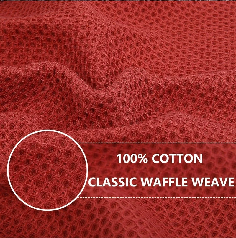 Küchentuch aus 100 % Baumwolle, ultraweiches Reinigungstuch, Waffel-Waben-Reinigungstuch, Haushaltsküchenzubehör – Detail 3
