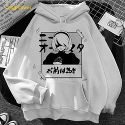 Nier automata hoodies men vintage anime grunge y2k estética masculino pulôver manga