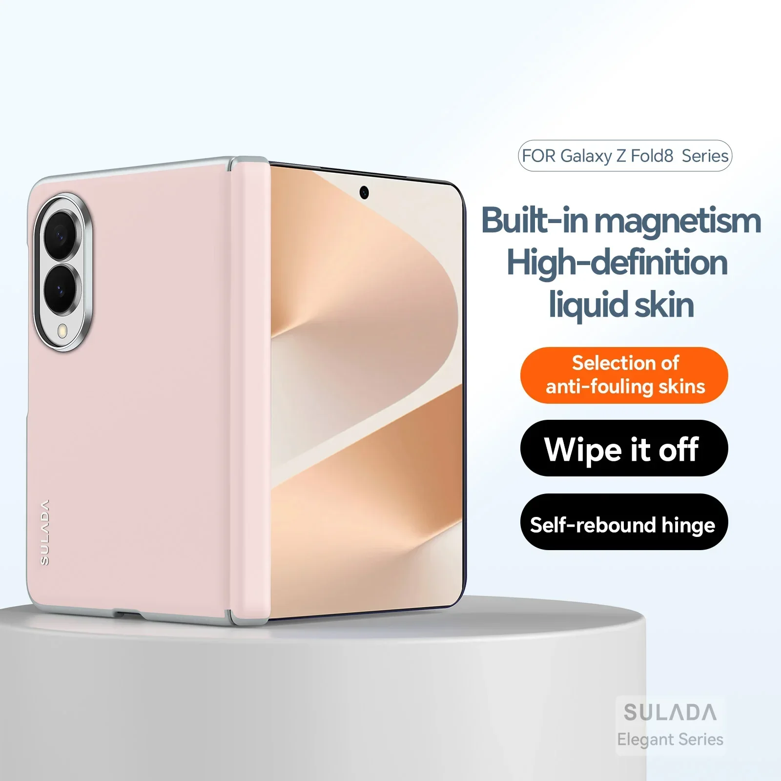 Bestseller Leather Magnetic Case For Samsung Galaxy Z Fold 8 for Magsafe  Alloy Lens Frame Hinge Z Fold 8 Protector Cover