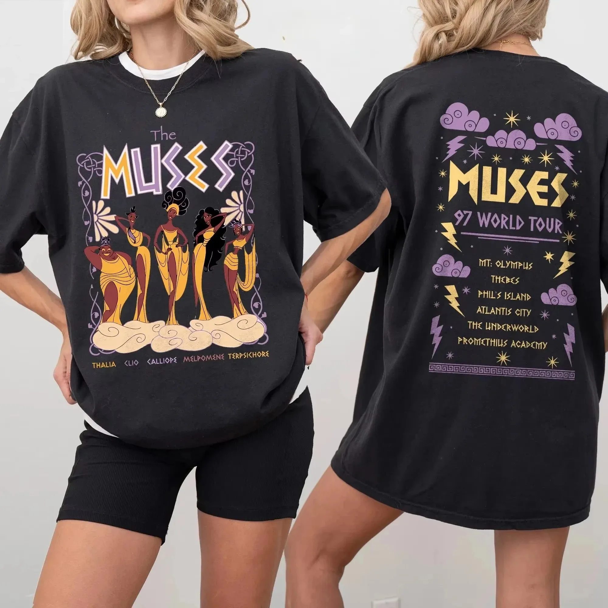 Camiseta Retro de Verano 2026 de Disney con Diseño de Hércules y las Musas